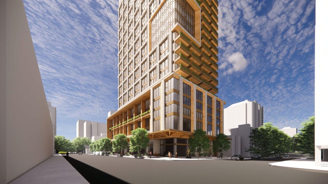 8 Rosehill luxury interior suite, floor-to-ceiling windows overlooking Toronto ravine and skyline